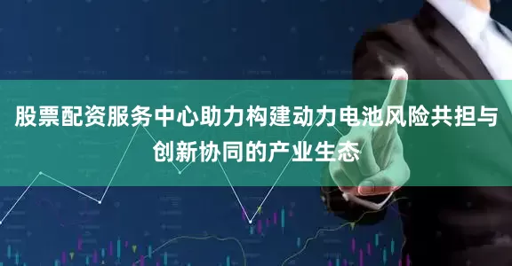股票配资服务中心助力构建动力电池风险共担与创新协同的产业生态